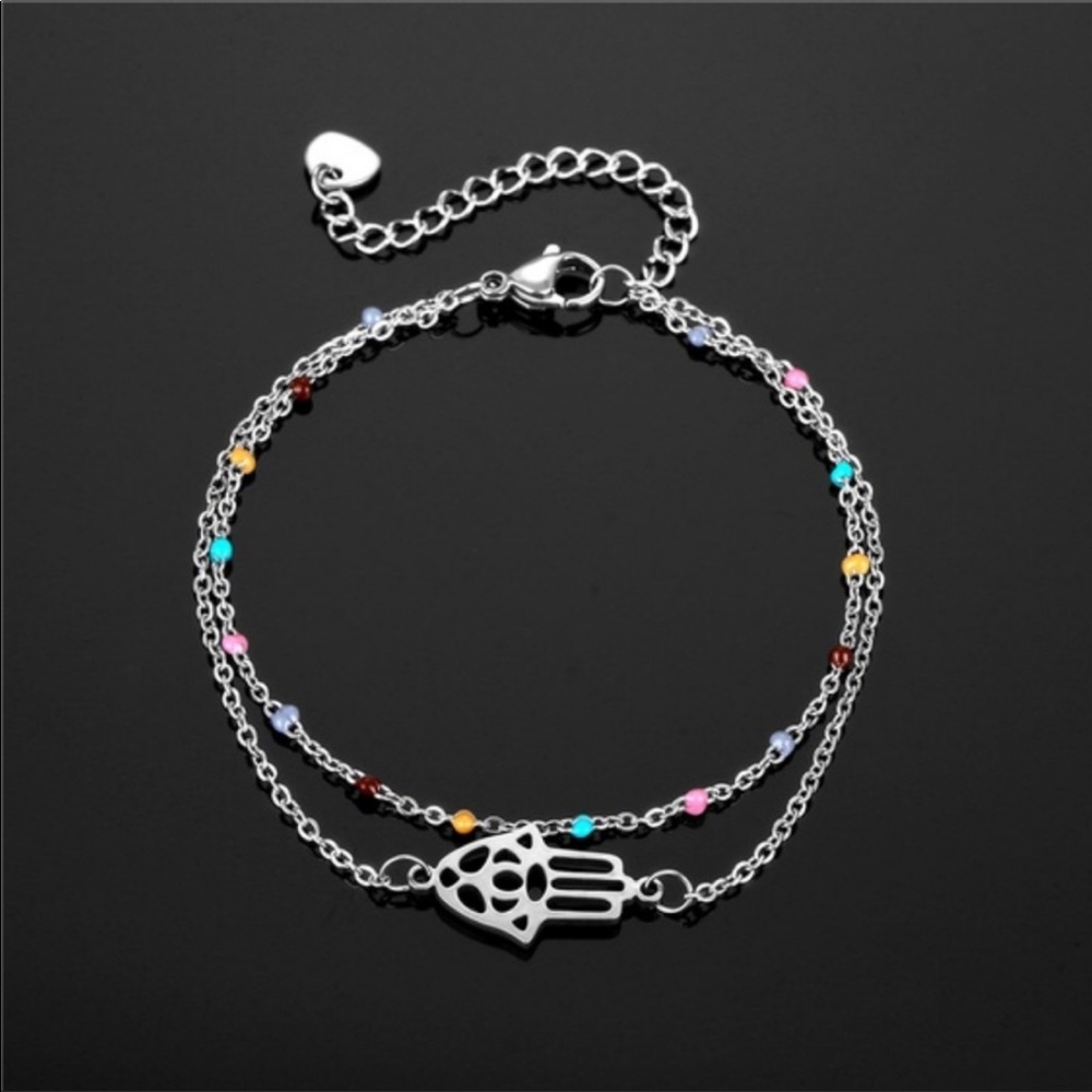 Double Layer Hamsa Bracelet